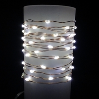 Instalatie de Craciun Liniara, Vafy®, Tip Liniara, Fir Cupru, 8 Jocuri de Lumini, cu Telecomanda, 5 m, 50 Led-uri, Alimentare USB, 4.5V, Alb Rece