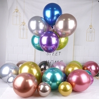 Set 12 Baloane, Flippy, din Latex Chrome, 25 cm, Mov