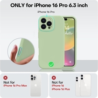 Husa de Protectie Matte TPU, Vafy, pentru Apple iPhone 16 Pro, Protectie Camera, Antisoc, Antizgariere, Antialunecare, Acoperire Completa, Verde