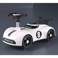 Masina pentru Copii, Flippy, 1-3 ani, Impingere, Bluetooth, Muzica, din ABS, 4 Roti, Inaltime Sezut 22 cm, Alb
