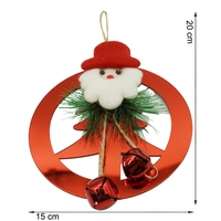 Ornament brad, Flippy, Brad cu clopotei, Rosu, Lucios, 15*20CM, Acril, Interior/ Exterior