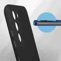 Husa protectie Vafy pentru Samsung S21 FE Liquid Silicone Negru