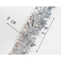 Beteala Craciun, Flippy, argintiu, marimea: 2 m x 6.5 cm material:folie PVC, interior/exterior