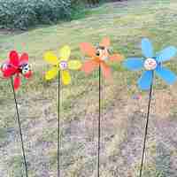 Set 4 Figurine, Decoratiuni de Gradina, Flippy, Tip Morisca de Vant, Model Insecte, 57 x 12 cm, Multicolor
