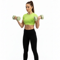 Set gantere hex 2x1,5 kg, bitum cu invelis rezistent PP, verde
