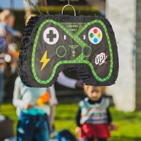 Pinata Controler Gamepad pentru Petrecere, Flippy, din Hartie si Carton, Pinata pentru Petreceri, 42 x 28 x 8 cm, Negru