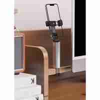 Suport pentru Telefon Mobil, Flippy, Portabil, Pliabil, Telescopic, Rotativ, din Plastic, Gri