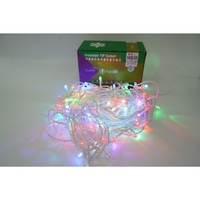 Instalatie de Craciun Flippy® Tip Turturi, Franjuri cu Flash, Sectiune 5 m, 143 LED-uri, Interconectabila, Fir Alb, RB-RG