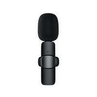 Microfon Lavaliera Wireless, Flippy, 1 Microfon si 1 Receptor 3.5 mm, Autonomie 1-3h, Bluetooth 5.0, >70dB, Baterie 50 mAh, Negru