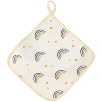 Prosop Absorbant, Flippy, din Bumbac, 25 x 25 cm, Model Curcubeu, cu Agatatoare, Bej