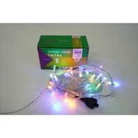 Instalatie Craciun, 65 m, 650 Led-uri ,Liniara, Multicolor, 8 jocuri de lumini, Transformator, Interconectabila, Prelungitor 5 m inclus, Fir Transparent, Vafy