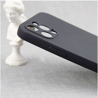 Husa pentru Samsung Galaxy A33 5G, Vafy, Liquid Silicone, cu Microfibra pe interior, Protectie Antisoc, Negru