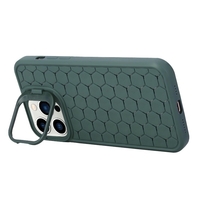 Husa de Protectie TPU, Vafy, pentru Samsung Galaxy S24, 3D Cube, cu Inel, Protectie Camera, Antisoc, Antizgariere, Antialunecare, Acoperire Completa, Verde