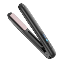 Placa de Par fara Fir, Vafy, Adaptor Tip C, 4 Trepte de Temperatura, Tensiune 5V, Capacitate Baterie 5000 mAh, Indreptat, Ondulat, 23.5x3.3x4.5 cm, Negru