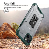 Husa de protectie Vafy compatibila cu Apple iPhone 13 Acrylic Armor cu suport Verde Inchis