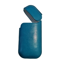 Husa Vafy pentru IQOS 2.4 Plus, Capac de Protectie, Anti Soc si Zgarieturi, din Piele Ecologica, 43 g, 12 x 6 x 2.5 cm, Turcoaz