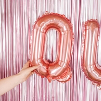Balon Folie Metalizata Litera Q, Flippy, 40 cm, Umflati cu Heliu sau Aer, Ambalaj Individual, Pai inclus, Rose Gold