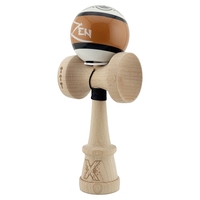 Kendama X Zen Series Originala, Profesionala, Flippy, Cupe Mari KING SIZE V3, Super Sticky, Gaura in Baza, Rulment Metalic, din lemn 18 cm, Ata 62/65 cm, Maro