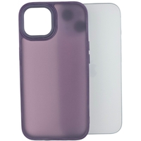 Husa de Protectie, Vafy, pentru iPhone 15 Plus, Satin Matte, din PC, Mov