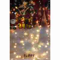 Instalatie Craciun, Tip Perdea, IP44, 2 m x 2 m, 240 LED-uri, Alb cald, cu flash, Transformator cu telecomanda, Interconectabila, Prelungitor 3 m inclus, Fir transparent, Interior/ Exterior, Vafy