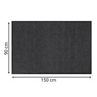 Covoras intrare absorbant antimurdarie, PVC antiderapant, 80x120 cm, gri
