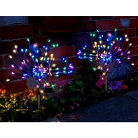 Lampa solara sub forma de artificii, 120 LED-uri, multicolor, Vafy