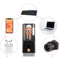 Kit Multifunctional de Curatare Produse Electronice 10in1, Flippy, pentru Laptop, Tastatura, Telefon, Casti, Negru