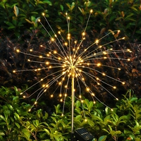 Lampa solara sub forma de artificii, 120 LED-uri, alb cald, Vafy