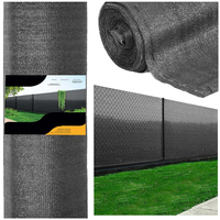 Plasa umbrire si intimitate pentru gard, 1.5m latime, 50m lungime, 185g densitate 95%, gri