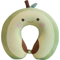 Perna de Calatorie in Forma de U, Vafy, Pentru Gat si Cap, Umplutura din Spuma cu Memorie, 30x30 cm, Model Avocado, Accesoriu de Voiaj, Birou, Masina, Sistem Prindere Capse, Verde