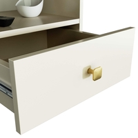 Comoda MOBI K01 cu sertar si raft deschis, PAL laminat 16 mm, 40x37x43 cm, casmir cu detalii aurii