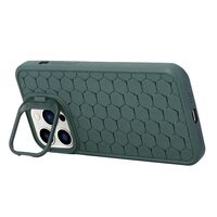 Husa de Protectie TPU, Vafy, pentru Apple iPhone 15 Plus, 3D Cube, cu Inel, Protectie Camera, Antisoc, Antizgariere, Antialunecare, Acoperire Completa, Verde