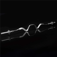 Bara haltera curbata Z pentru greutati, 120 cm, diametru 25 mm, otel cromat, incarcare maxima 140 kg