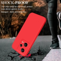 Husa de Protectie Matte TPU, Vafy, pentru Xiaomi Redmi 12 Pro, Protectie Camera, Antisoc, Antizgariere, Antialunecare, Acoperire Completa, Rosu