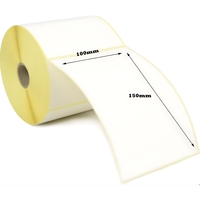Set 12 Role Etichete Autoadezive Termice 100x150mm, 1000 Etichete/Rola, Etichetare Rapida si Precisa