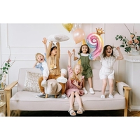 Balon din Folie Metalizata, Flippy, Figurina Cifra Gradient, Tema Aniversare 80 cm, Ambalaj Individual, Pai inclus, Umflare cu Aer sau Heliu