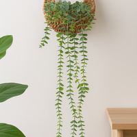 Planta suspendata artificiala Atmosphera Eucalyptus Zea, in cos impletit, 26x11x26 cm, verde