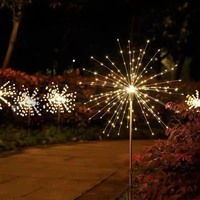Lampa solara sub forma de artificii, 90 LED-uri, alb cald, Vafy