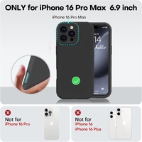 Husa de Protectie Matte TPU, Vafy, pentru Apple iPhone 16 Pro Max, Protectie Camera, Antisoc, Antizgariere, Antialunecare, Acoperire Completa, Negru