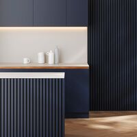 Riflaj MDF decorativ LDA PREMIUM de tip Panou Acustic, Indigo, 260x40 cm
