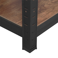SONGMICS Raft cadru metalic modular pentru depozitare, 5 polite, 150x75x30cm, sarcina 650 kg, maro rustic