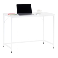 Birou cu blat MDF si cadru metalic, 100x50x76 cm, alb