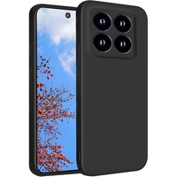 Husa de Protectie, Vafy, pentru Xiaomi 14, Liquid Silicone, cu Microfibra pe Interior, Protectie Antisoc, Compatibil Incarcare Wireless, Negru