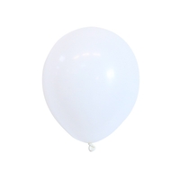 Set 12 Baloane, Flippy, din Latex Standard, 25 cm, Alb