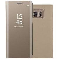 Husa de Protectie Tip Carte, Vafy, pentru Huawei P30 Pro, Flip Cover Oglinda, din Piele Ecologica si PC, Auriu