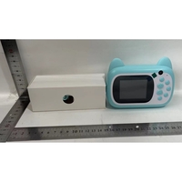 Camera Instantanee pentru Copii, Flippy, Camera Frontala + Selfie, cu Functie de Printare, Cablu USB-C, Bluetooth, Compatibil iOS/Android, Imprimare APP, Model Pisica Smiley Face, Verde