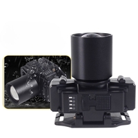 Lanterna LED de Montat pe Cap, Vafy, cu Raza Lunga de Zoom, Far Telescopic, Reglabil, Rezistent la Apa, pentru Pescuit in Aer Liber, Camping, Lumina Puternica, Lanterna, 7x4.5x6 cm, Negru