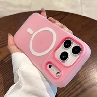 Husa Telefon Jelly Magnetic 2in1, Vafy, Compatibila cu Apple iPhone 17 Pro, din PC+TPU, Magsafe, Finisaj Mat, Roz