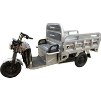 Triciclu Electic de Marfa Chuanqi, Saige, Fara Permis, Motor 1600W, Baterie 72V32Ah, Autonomie 60km, 250x88x115 cm, Viteza Maxima 25km/h, Gri