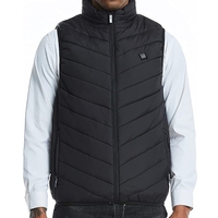 Vesta Inteligenta Incalzita, Flippy, Unisex, 2 Zone de Incalzire, Umplutura Bumbac, 3 Trepte de Temperatura, Incarcare USB, Negru, sub 45 kg, Marime S